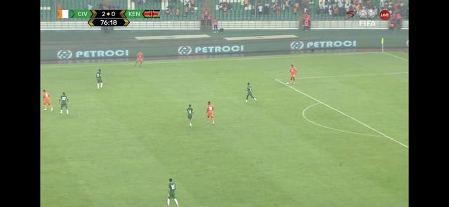 Kenya in a 4-2-3-1 with Ogam leading the line